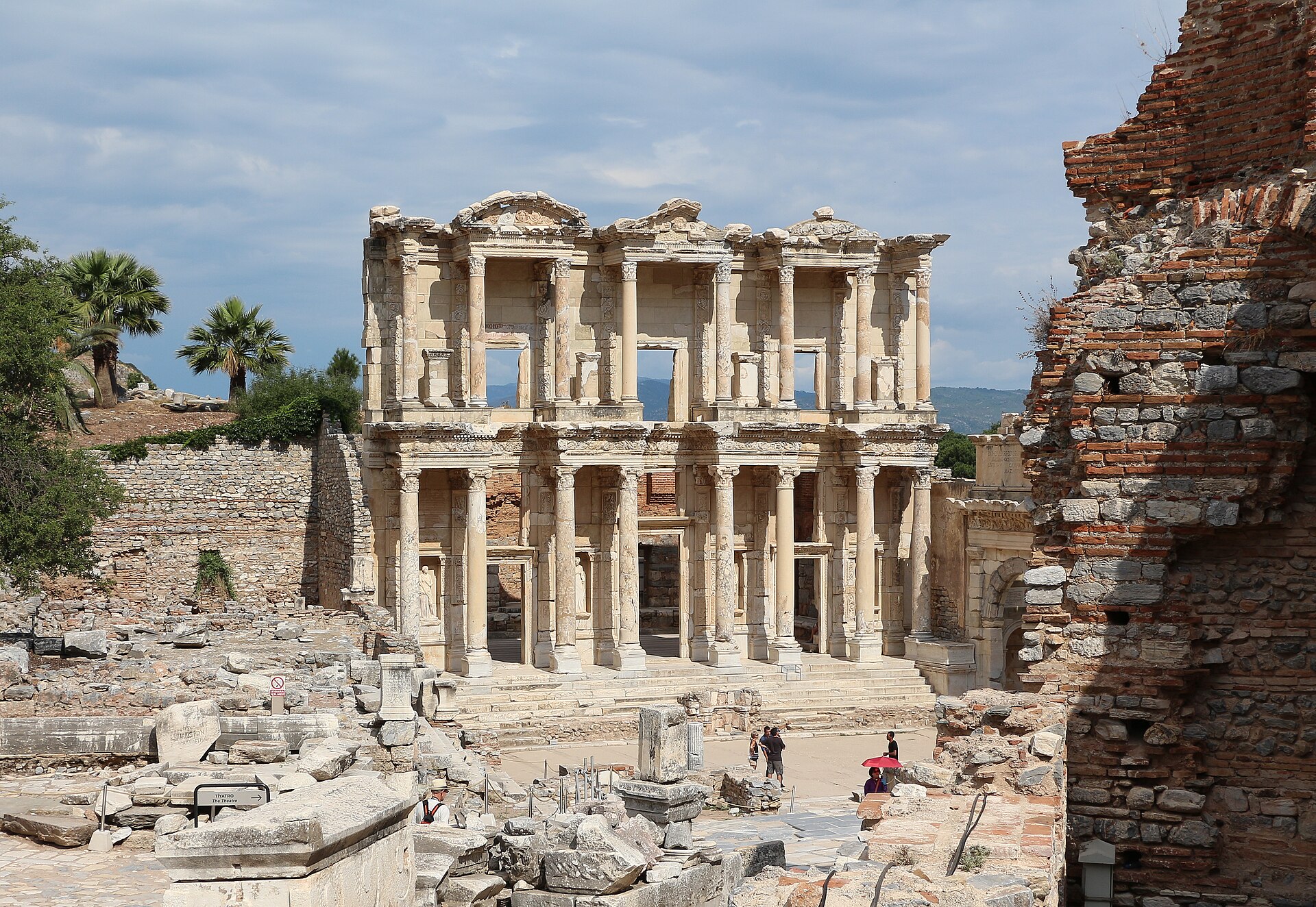 The Library of Celsus at Ephesus in Turkey, reached from the Kusadasi cruise port